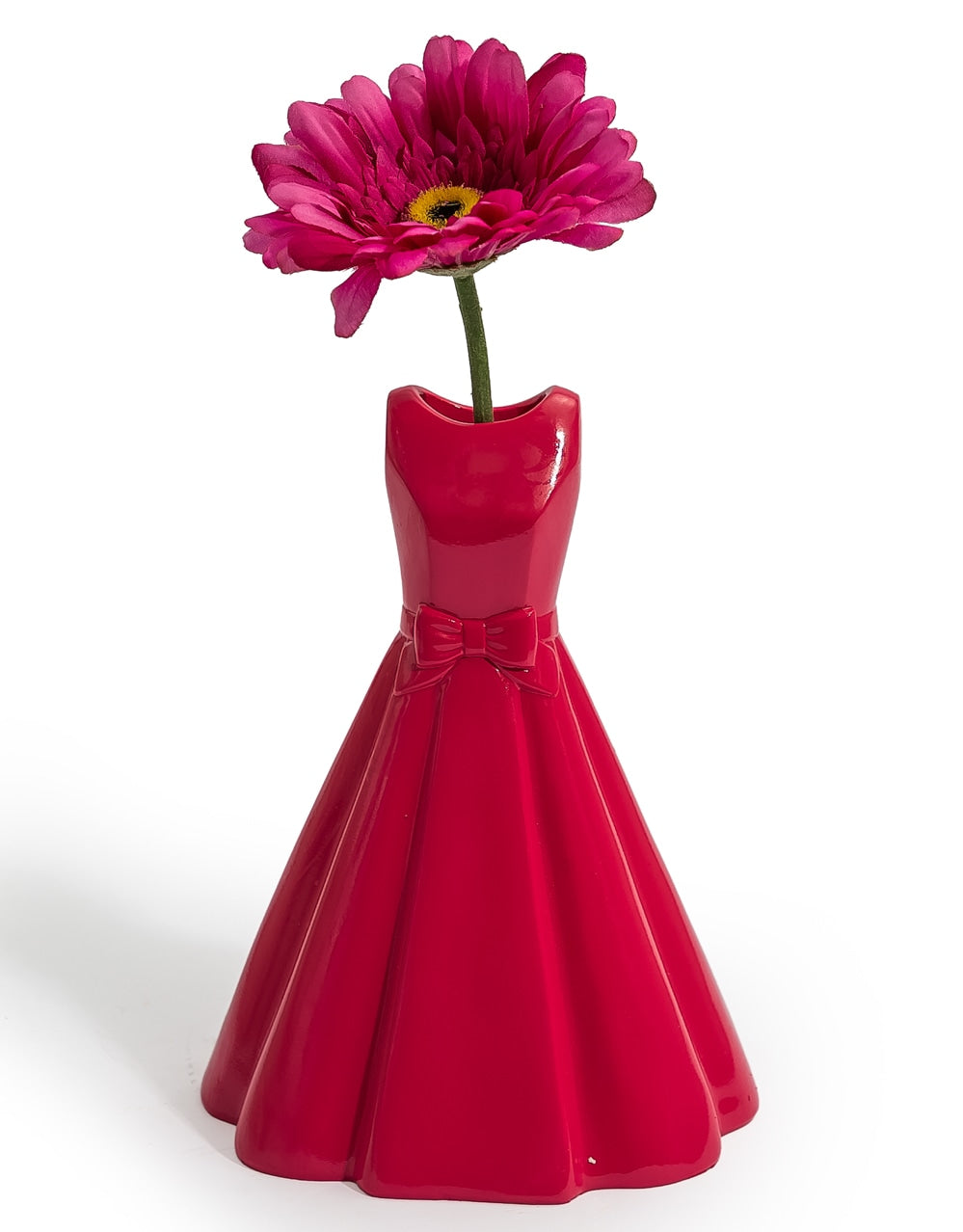 Dark Pink Retro Dress Stem Vase
