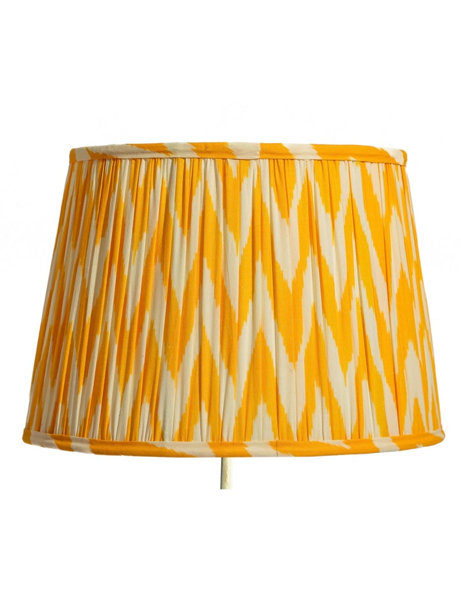 Mango Zigzag Ikat Gathered / Pleated 40cm Lampshade
