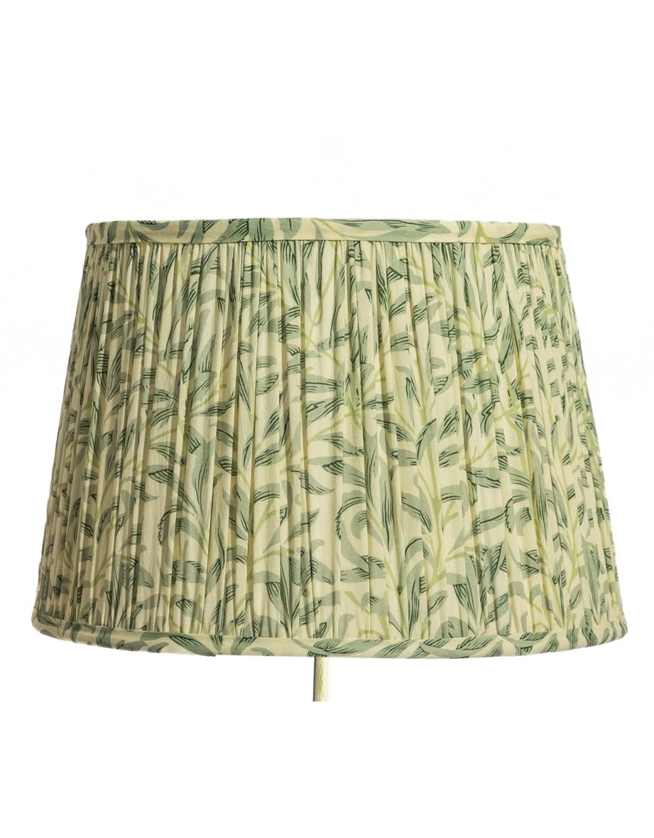 Blue "Willow" Gathered / Pleated 40cm Lampshade