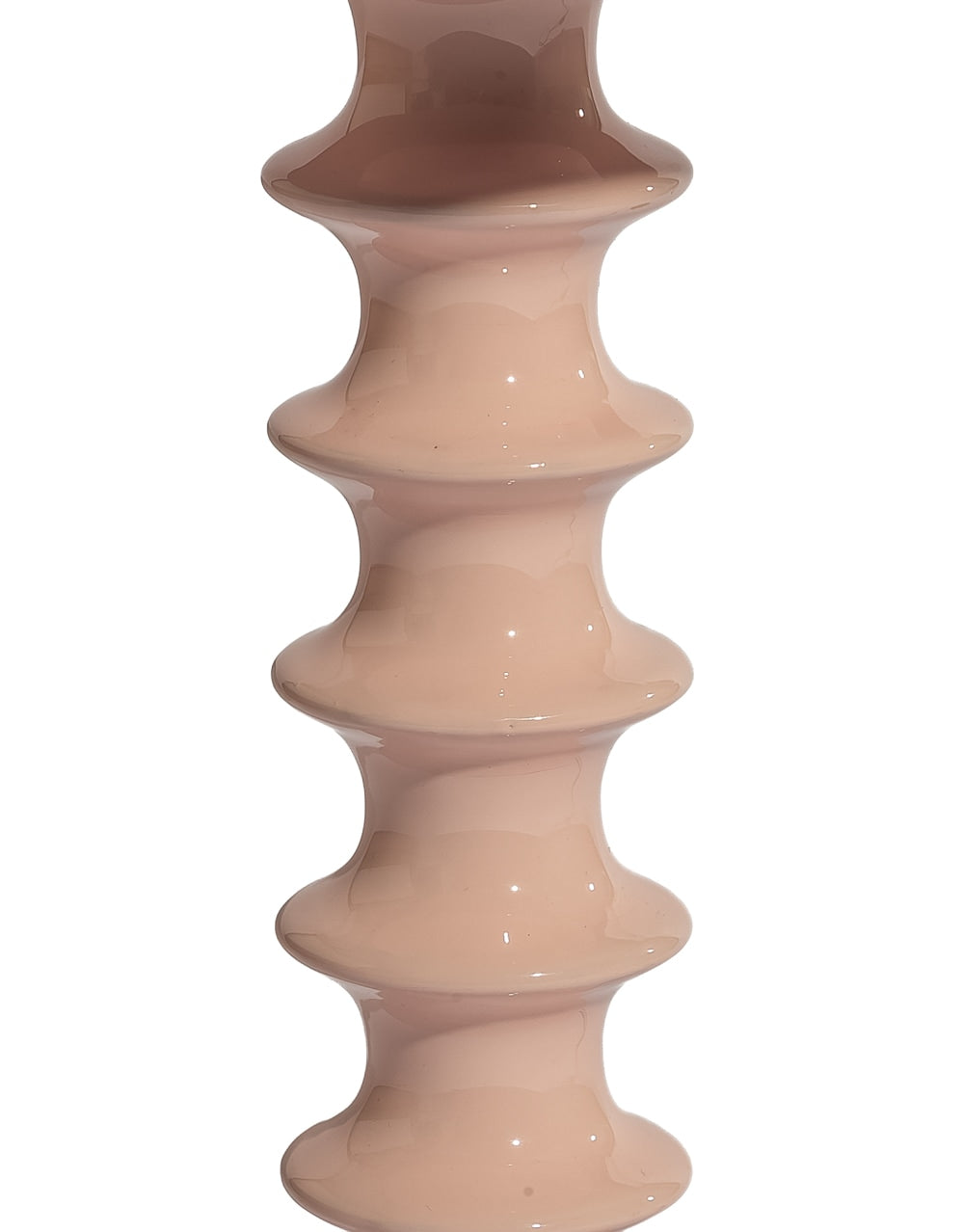 Pale Pink Large Ribbed Table Lamp