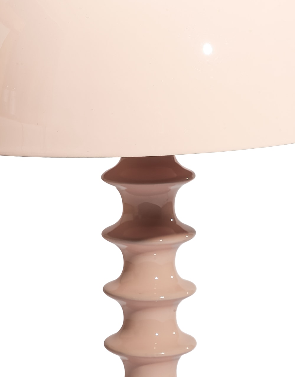 Pale Pink Large Ribbed Table Lamp