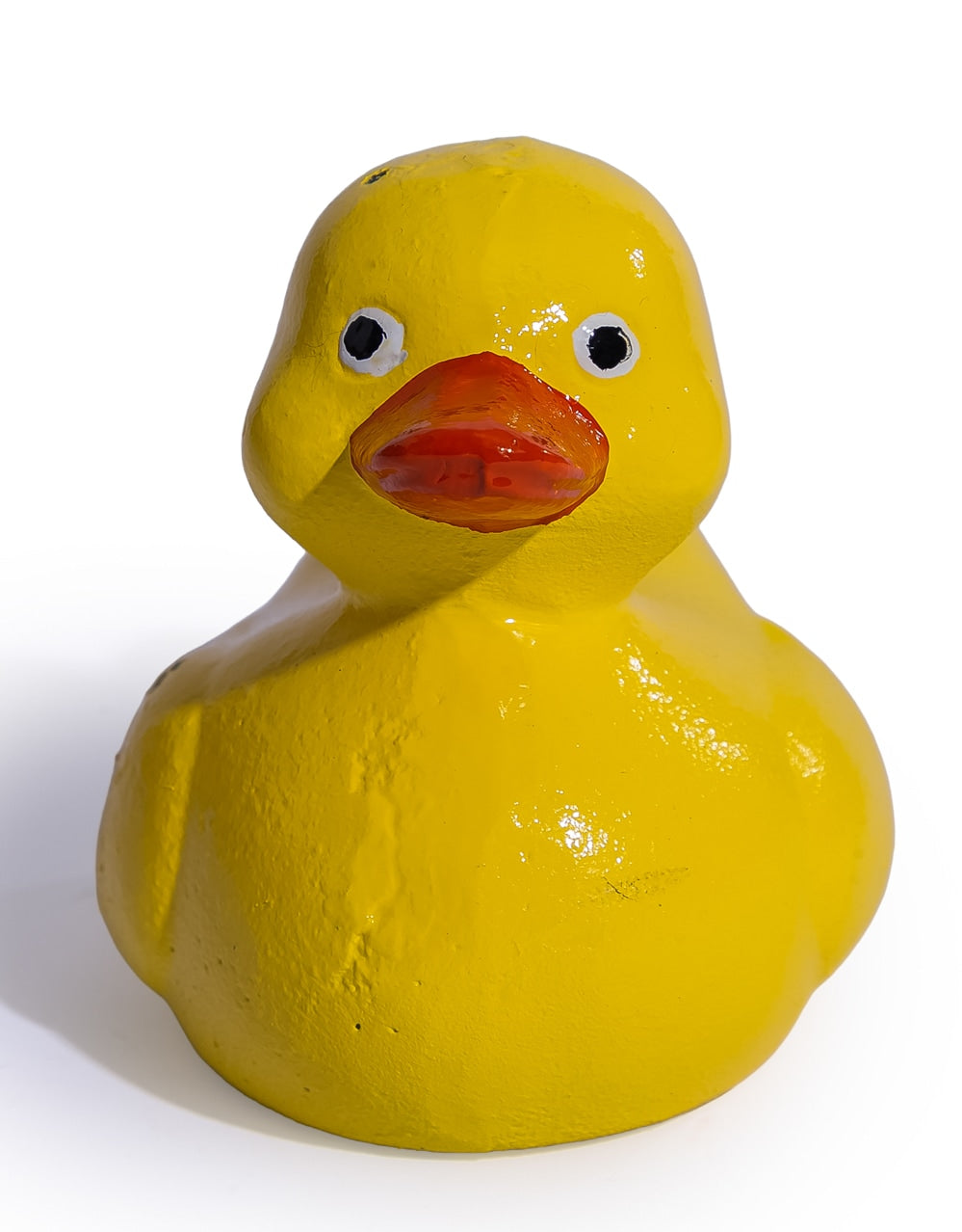 Cast Iron Antiqued Yellow Duck Coin Bank