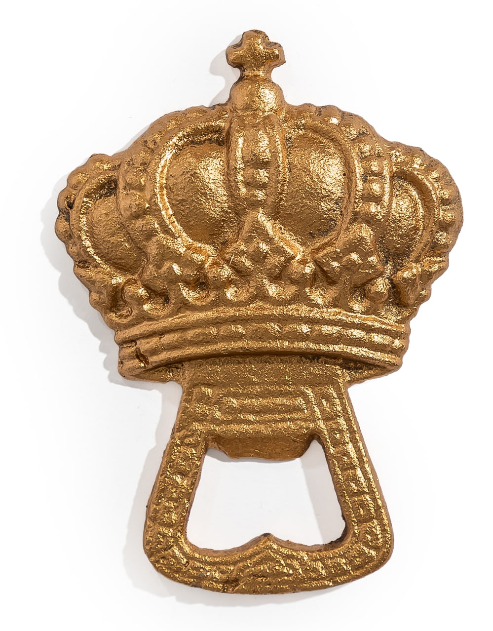Antiqued Gold Regal Crown Bottle Opener