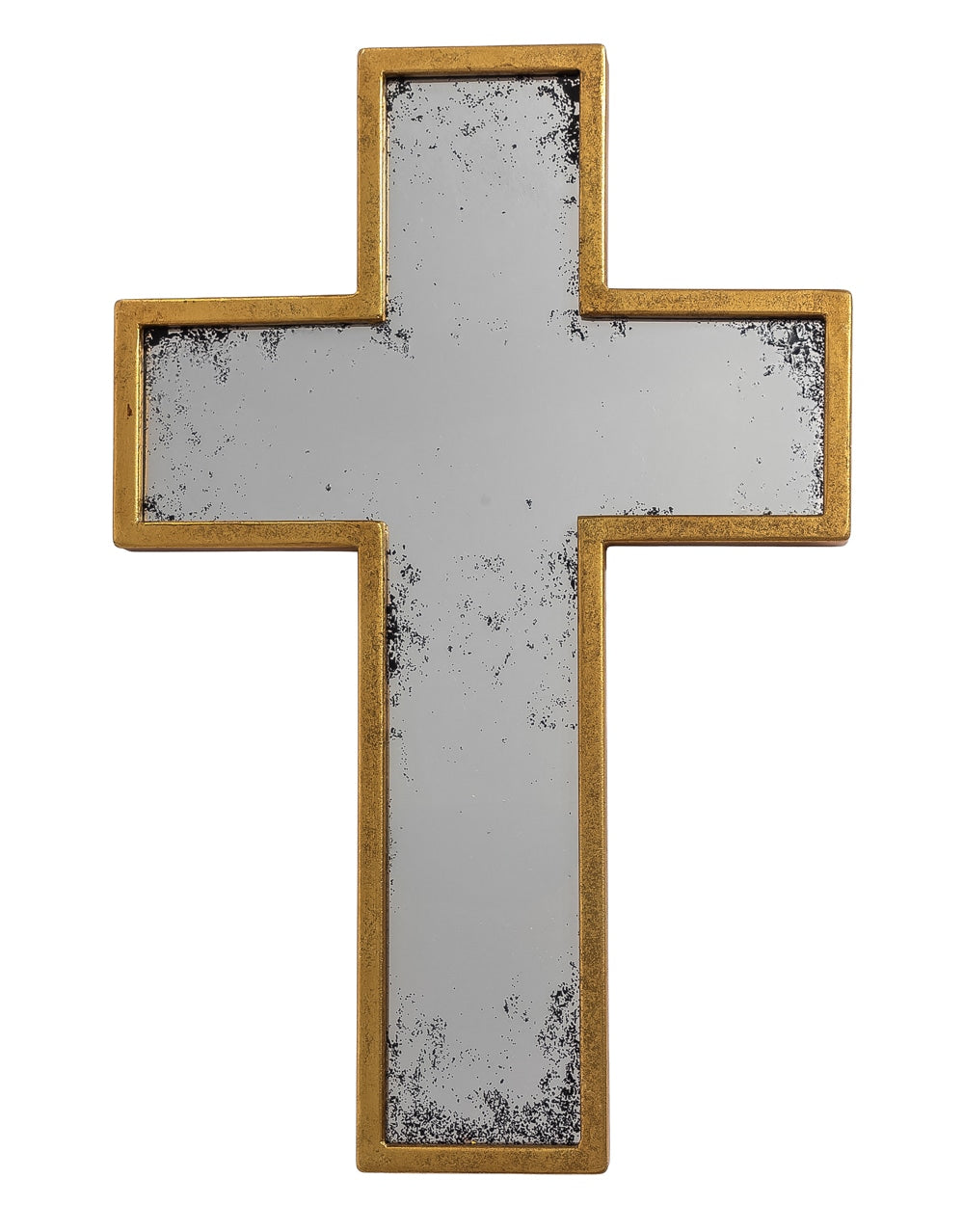 Gold Antiqued "Cross" Wall Mirror