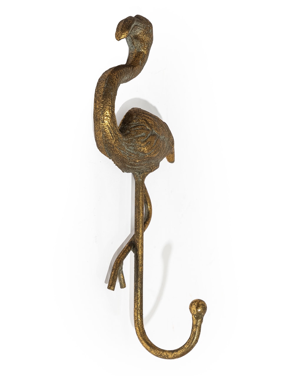 Antique Gold Flamingo Coat Hook
