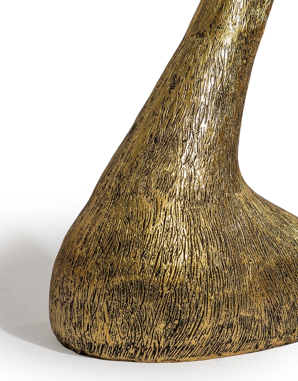 Antique Gold Flamingo Head Candle Holder