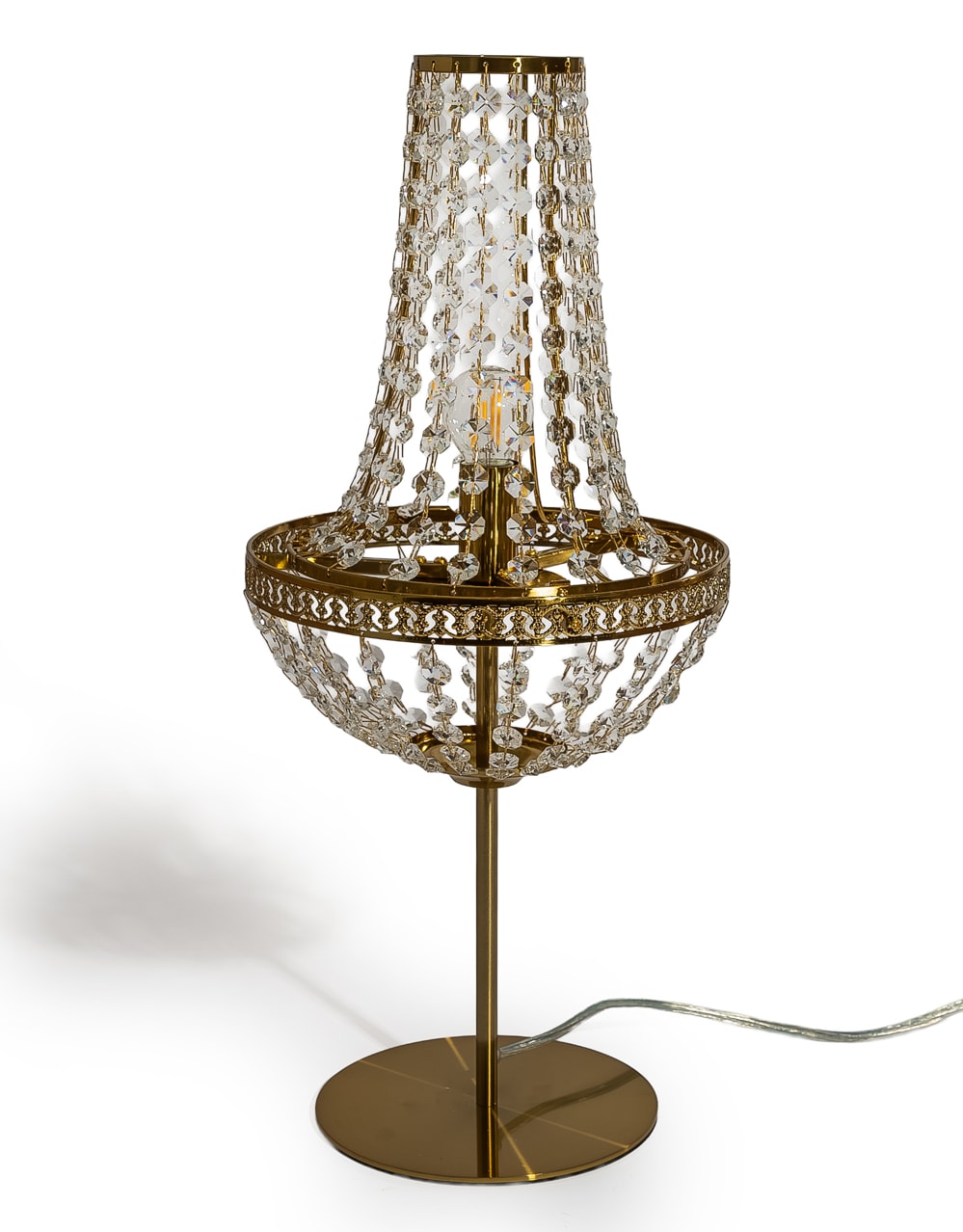 Brass Empire "Chandelier" Table Lamp