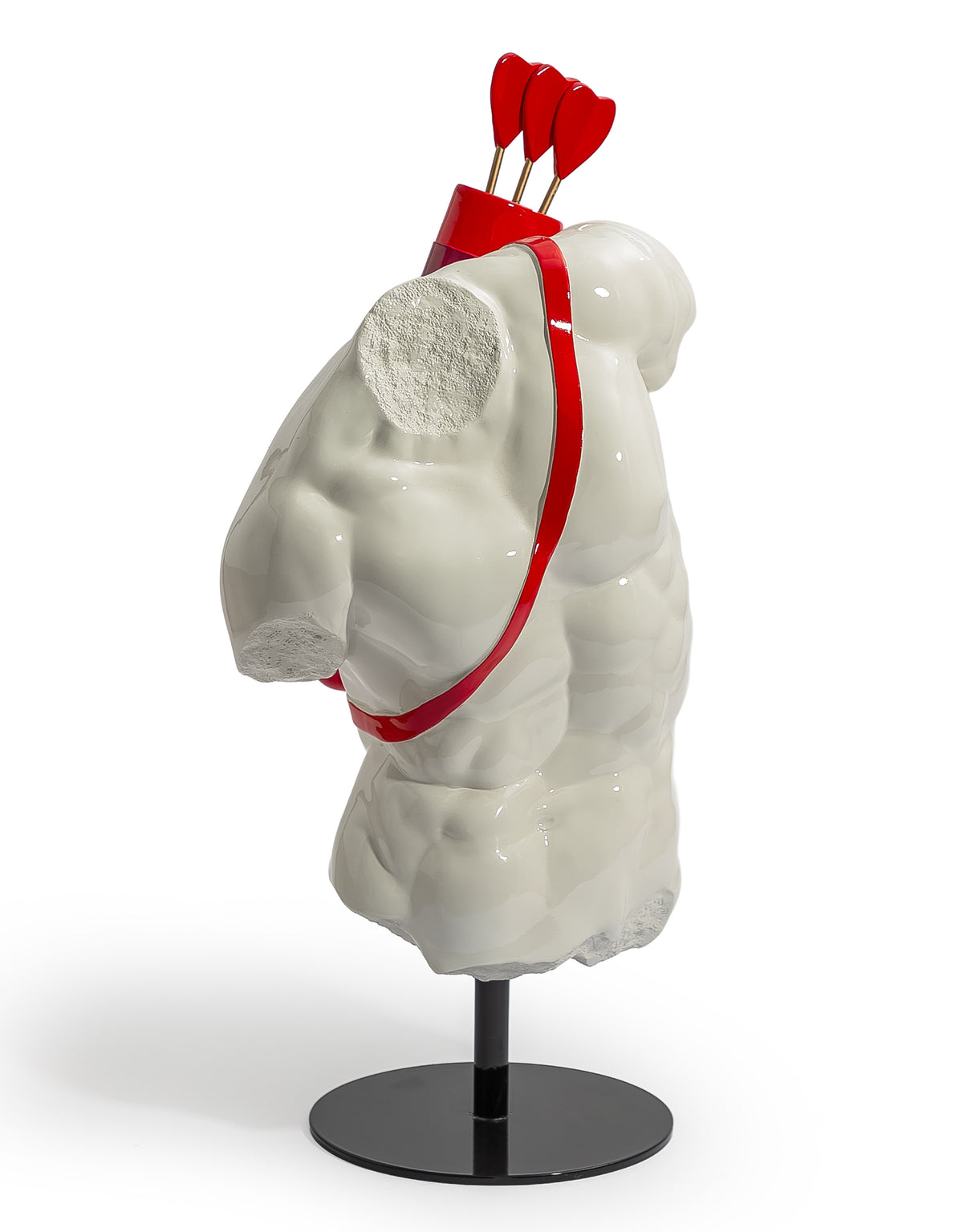 Cupid Torso Bust on Black Base