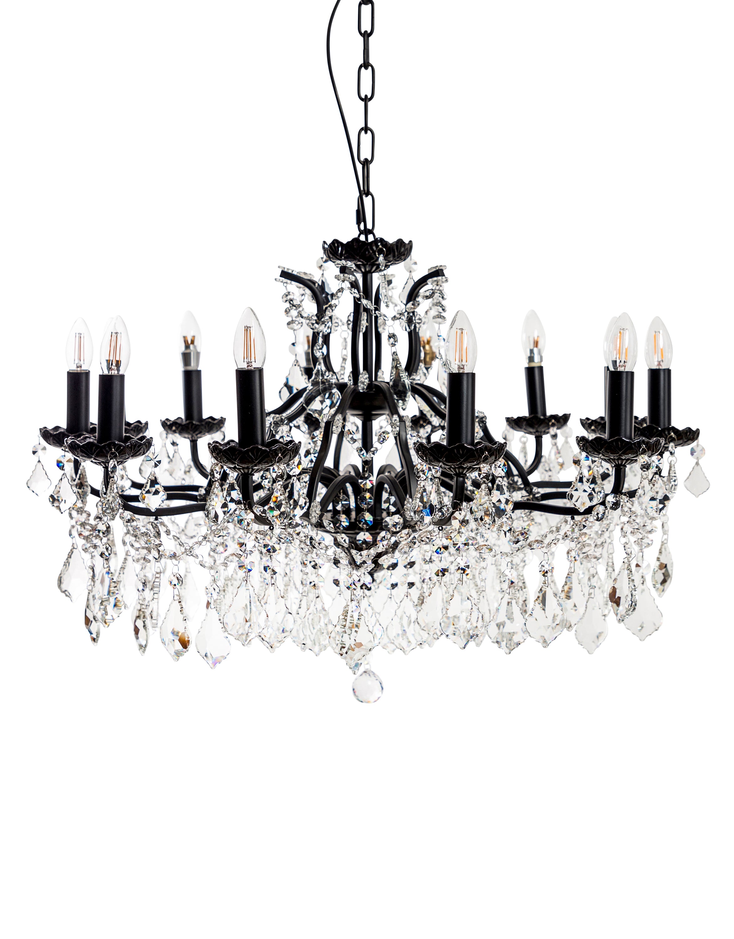Large 12 Branch Shallow Chandelier
