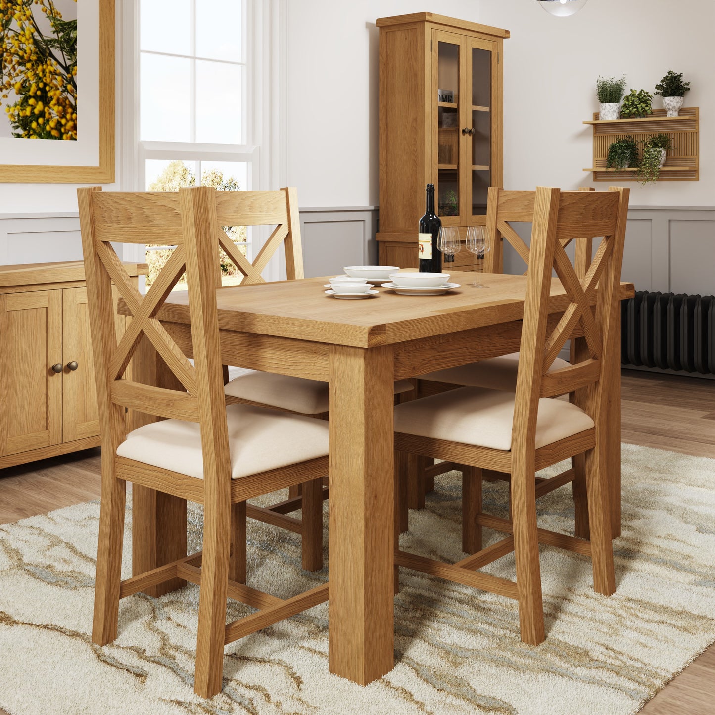 Oakham 1.25m Extending Dining Table