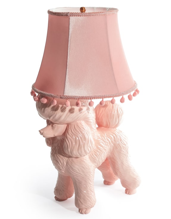 Pink Poodle Table Lamp with Shade