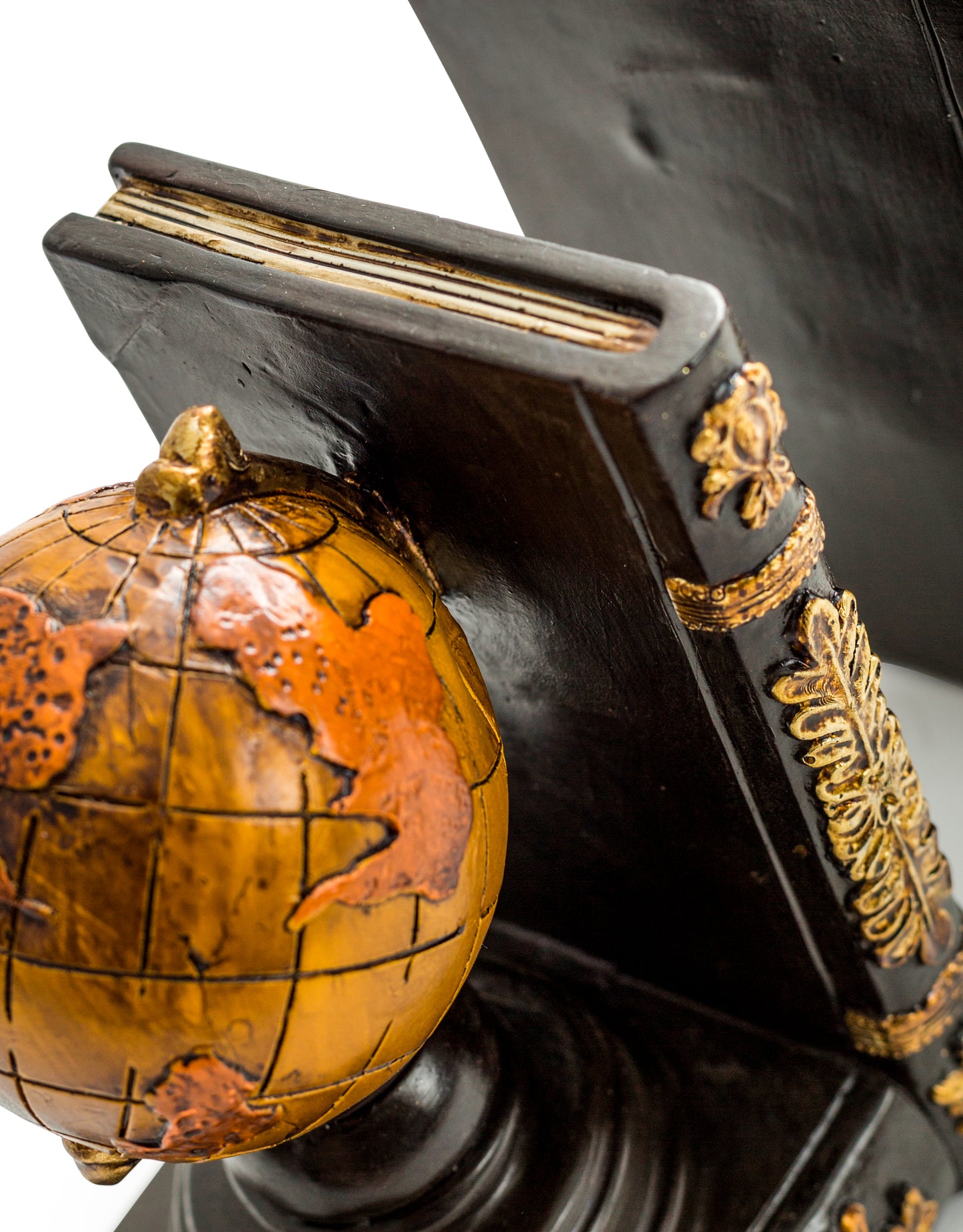 Antique Style Pair of Globe Bookends