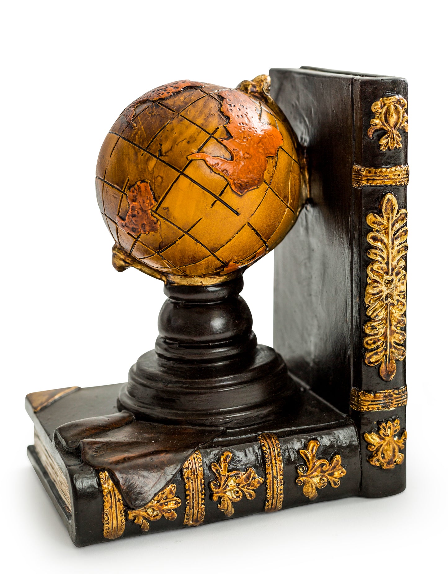 Antique Style Pair of Globe Bookends