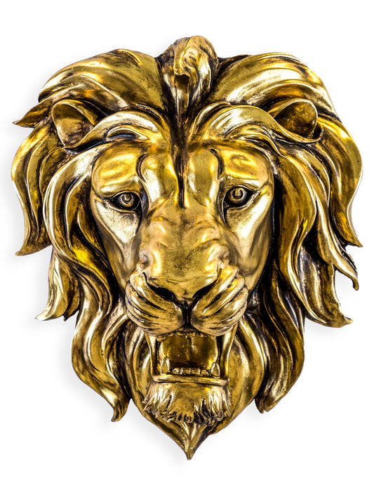 Large Roaring Lion Wall Head
