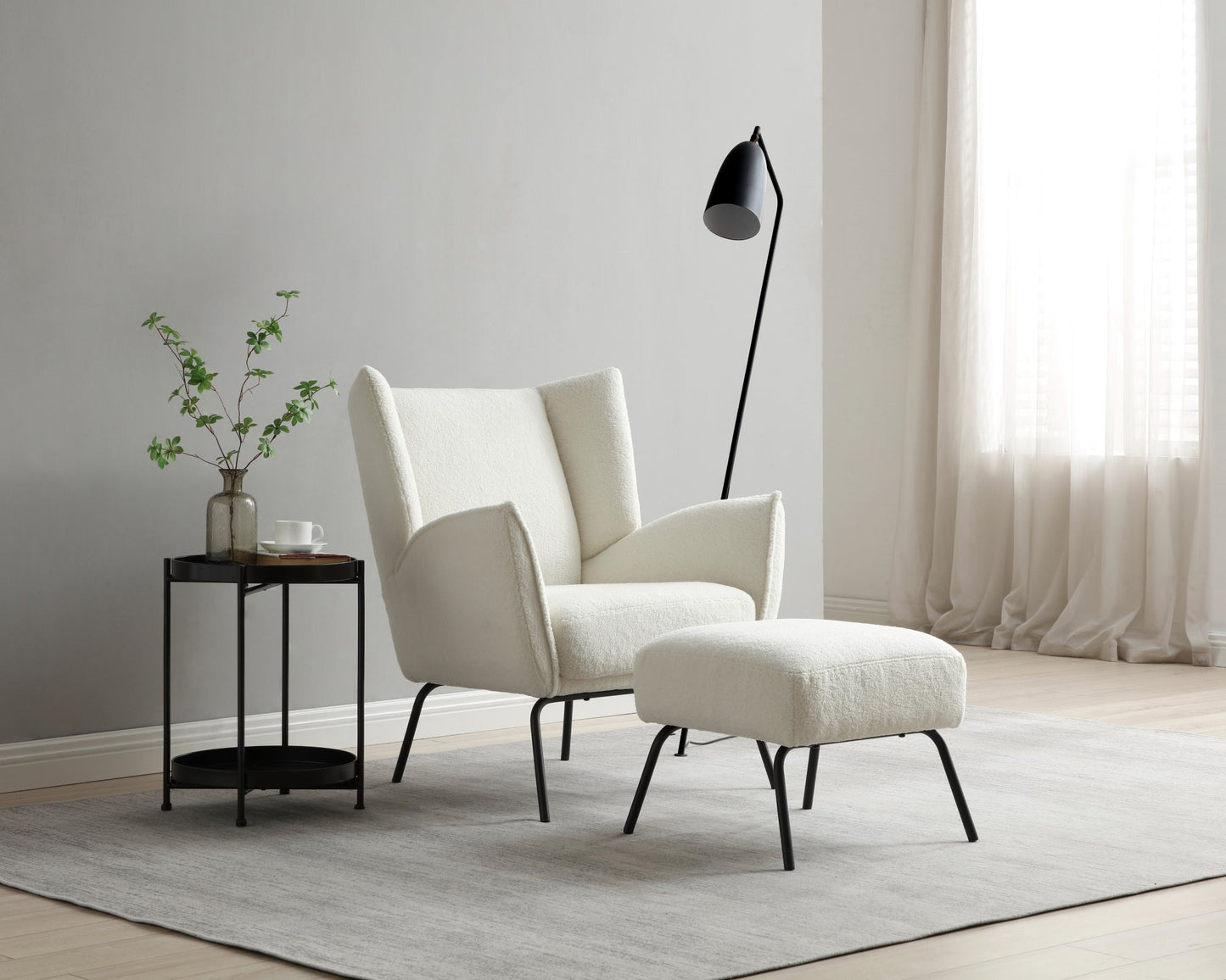 Zane Armchair with Stool