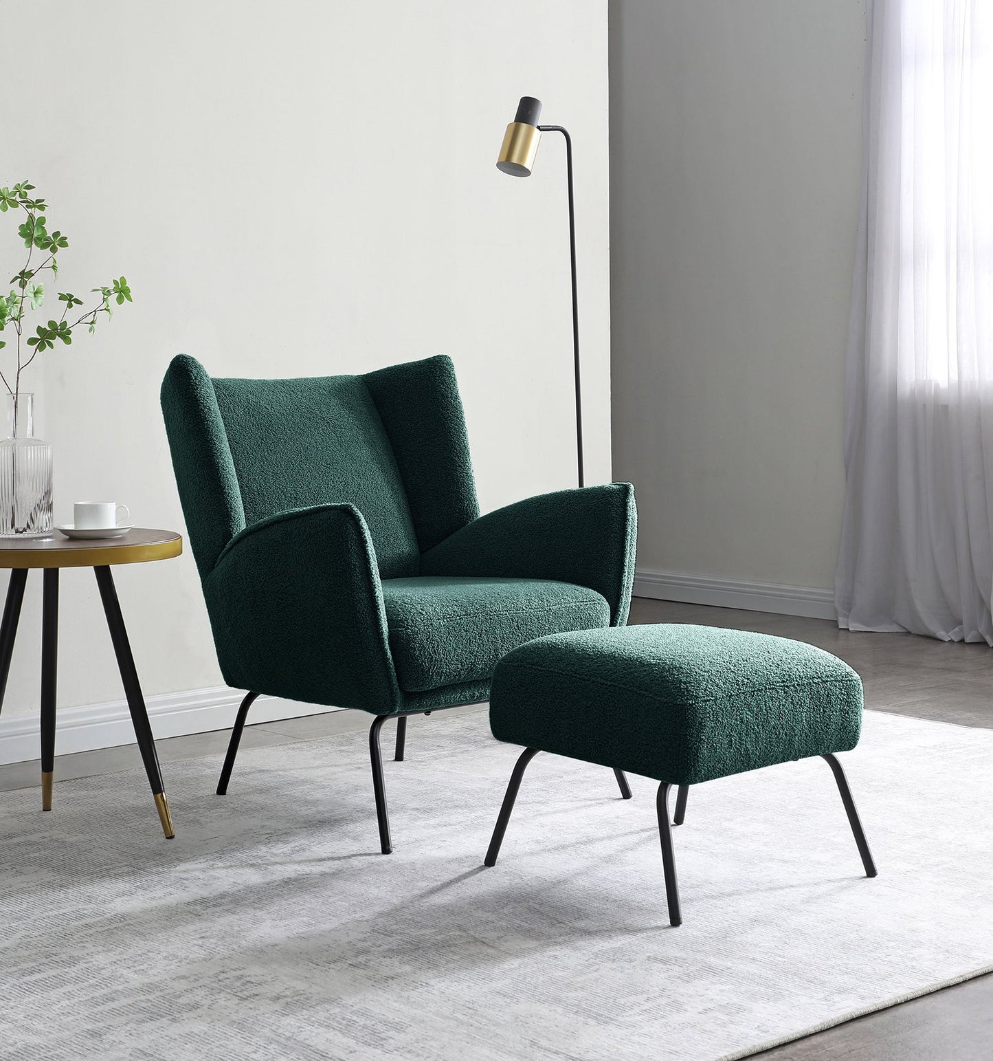 Zane Armchair with Stool