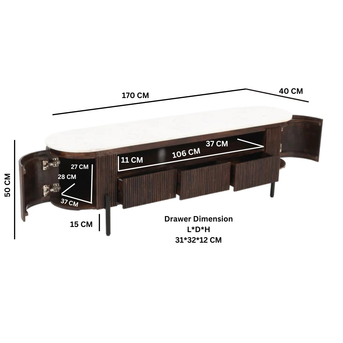 Olympia Large TV Unit