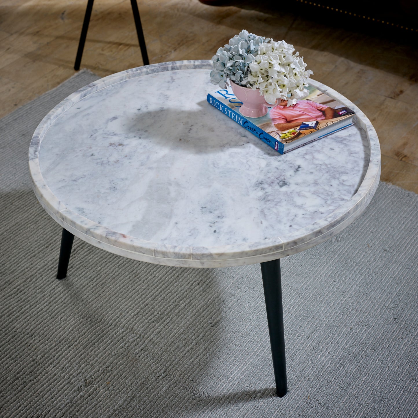 Olympia Round White Marble Coffee Table