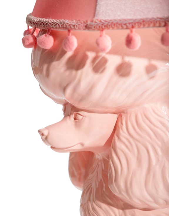 Pink Poodle Table Lamp with Shade