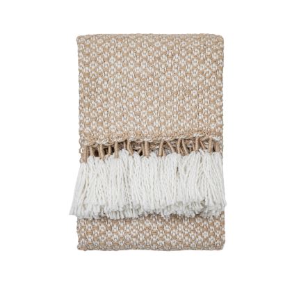 Woven Wrapped Tassel Throw