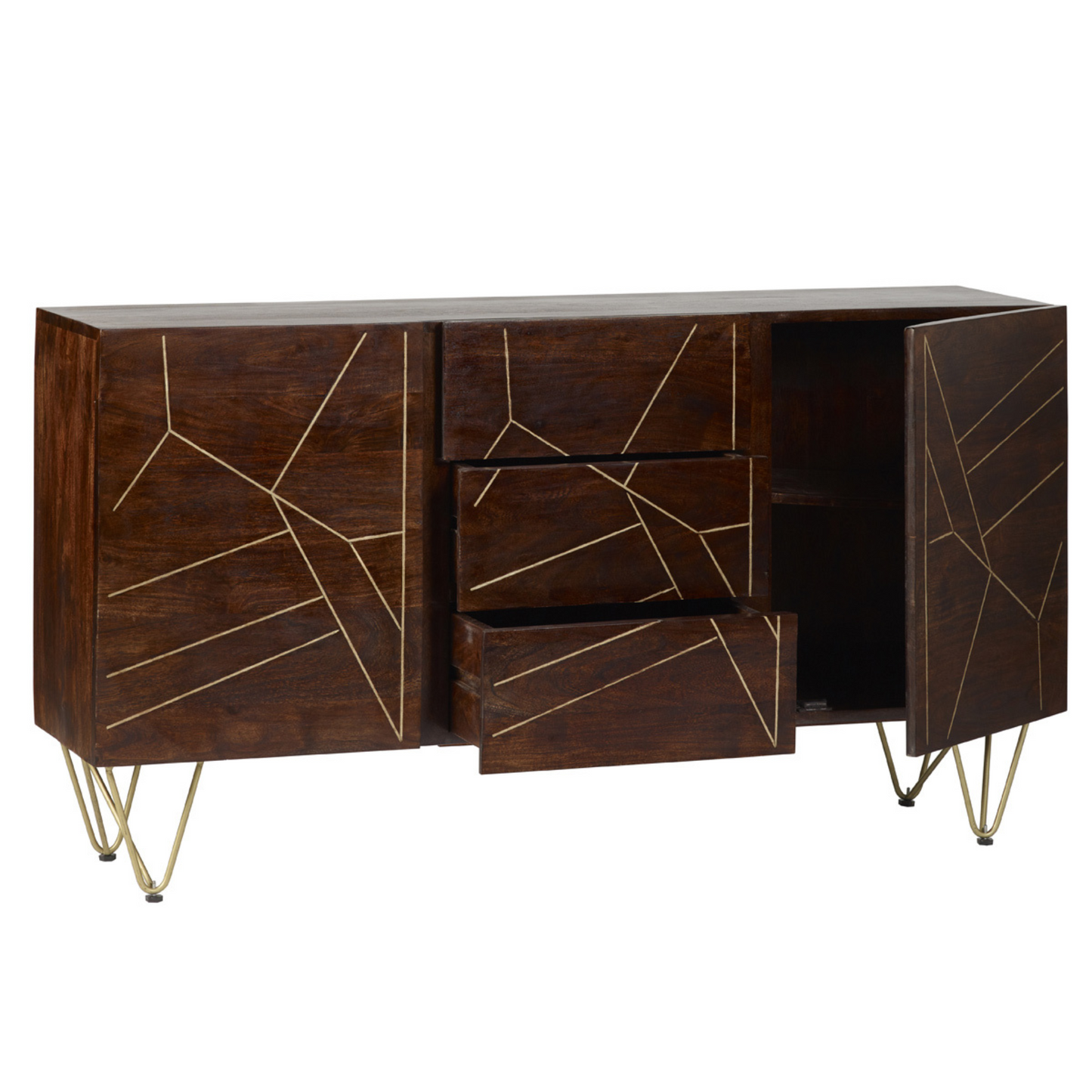 Abstract Extra Large Sideboard