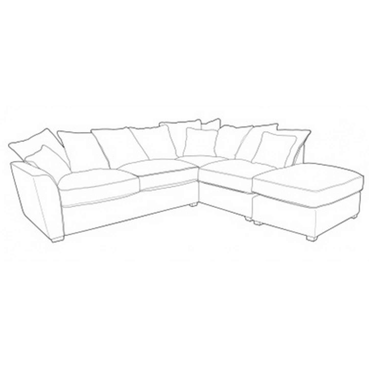 Fantasia 4 Seater Corner Sofa with Footstool