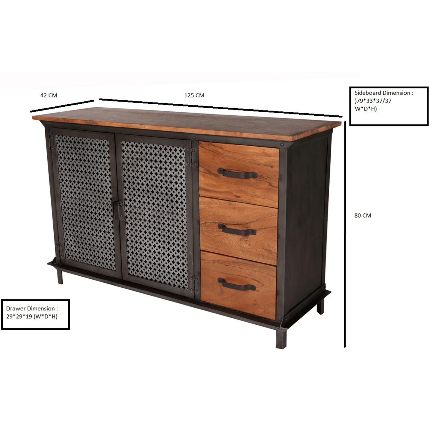 Eastwood 3 Drawer Sideboard