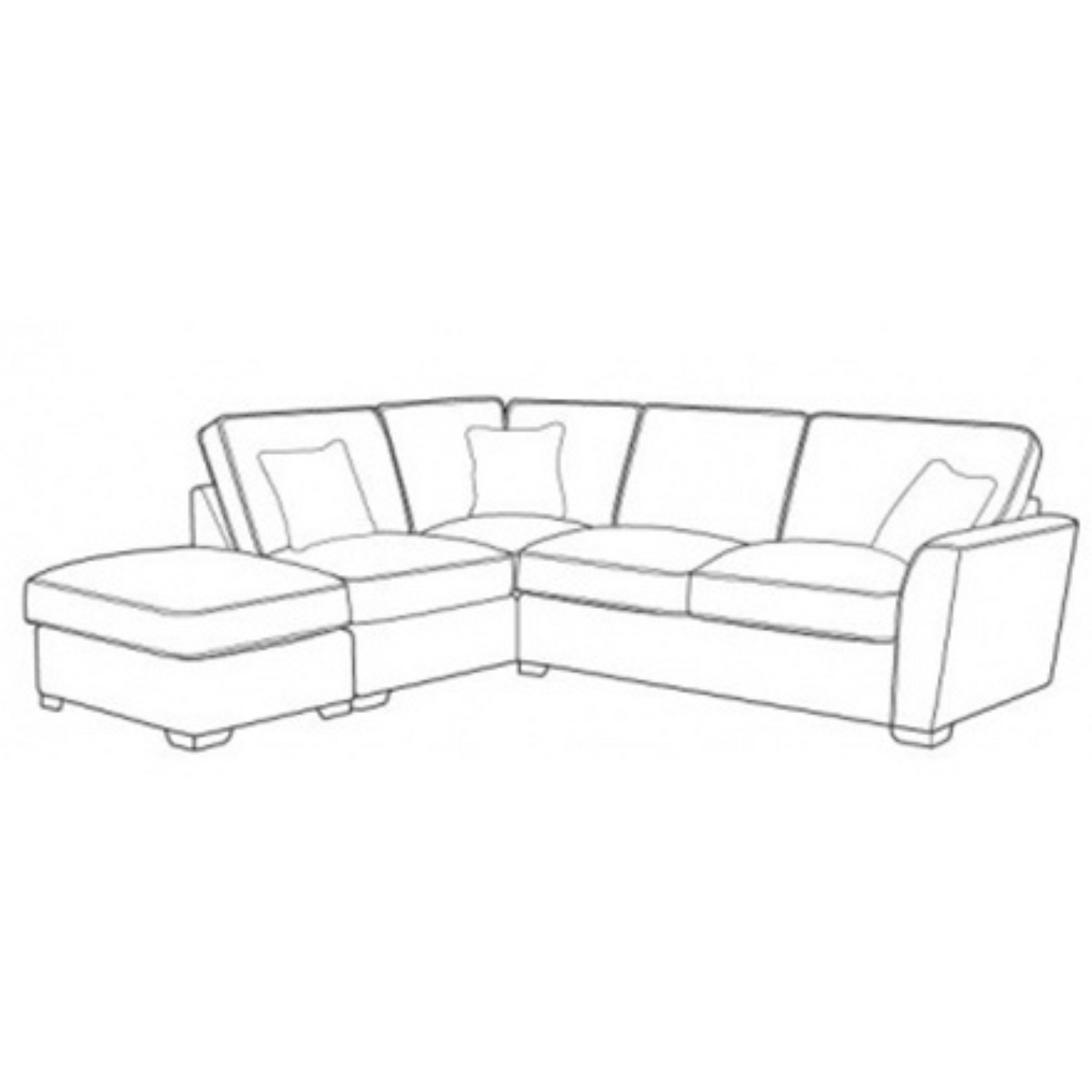 Fantasia 4 Seater Corner Sofa with Footstool