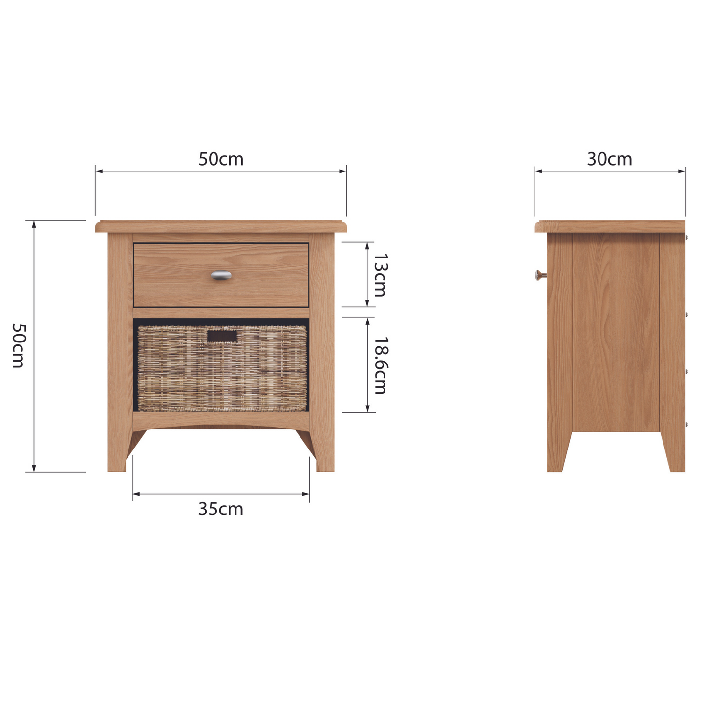 Guildford 1 Basket Lamp Table