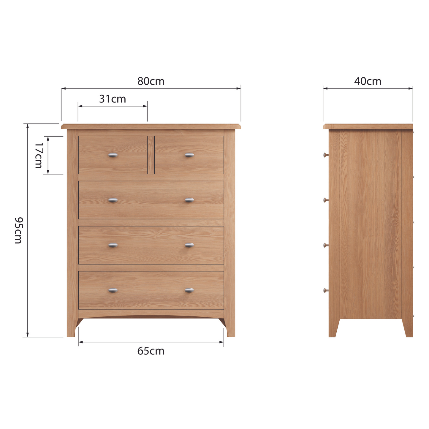 Guildford 2 Over 3 Chest of Drawers