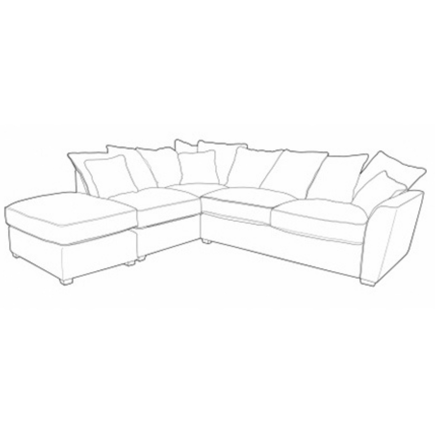 Fantasia 4 Seater Corner Sofa with Footstool