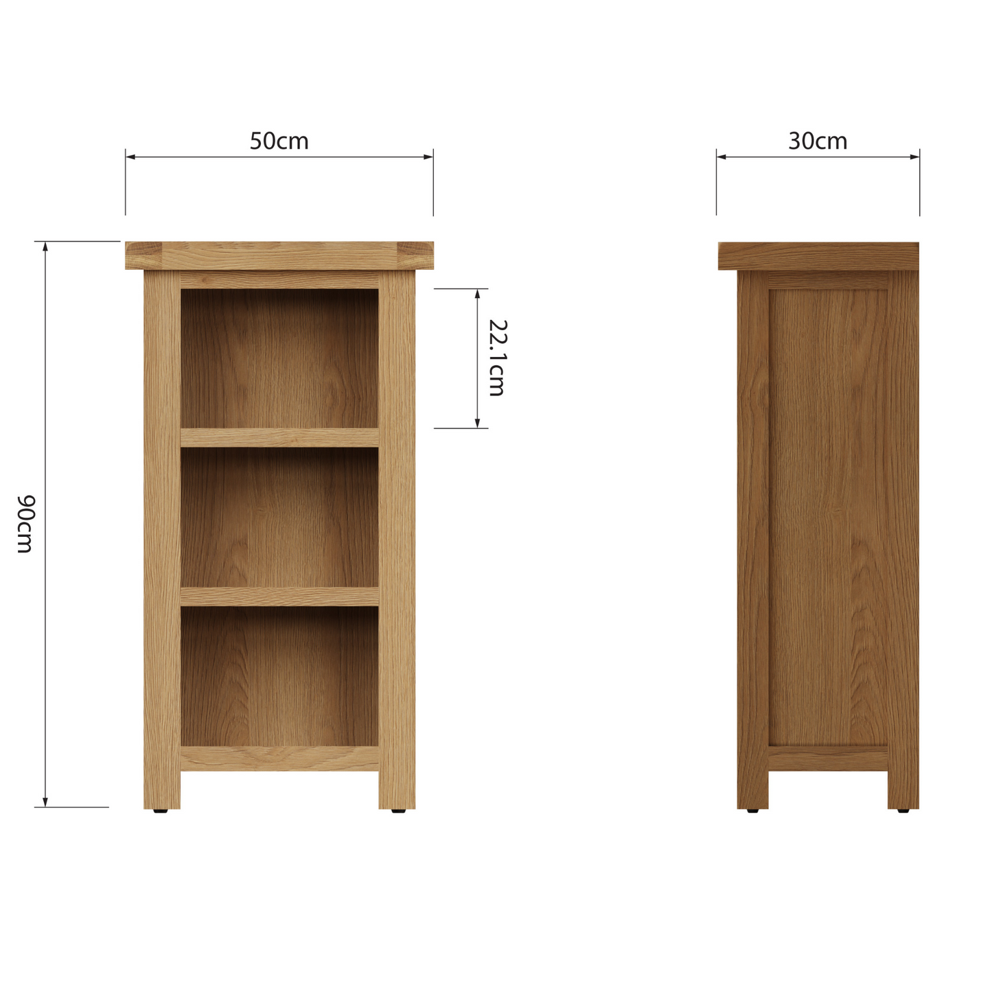 Oakham Narrow Bookcase