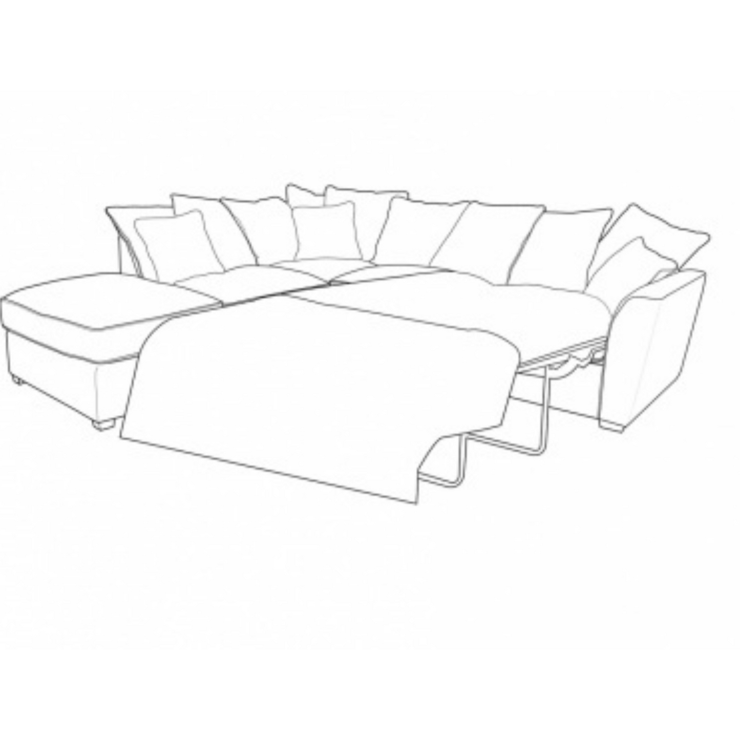 Fantasia 4 Seater Corner Sofa Bed with Footstool