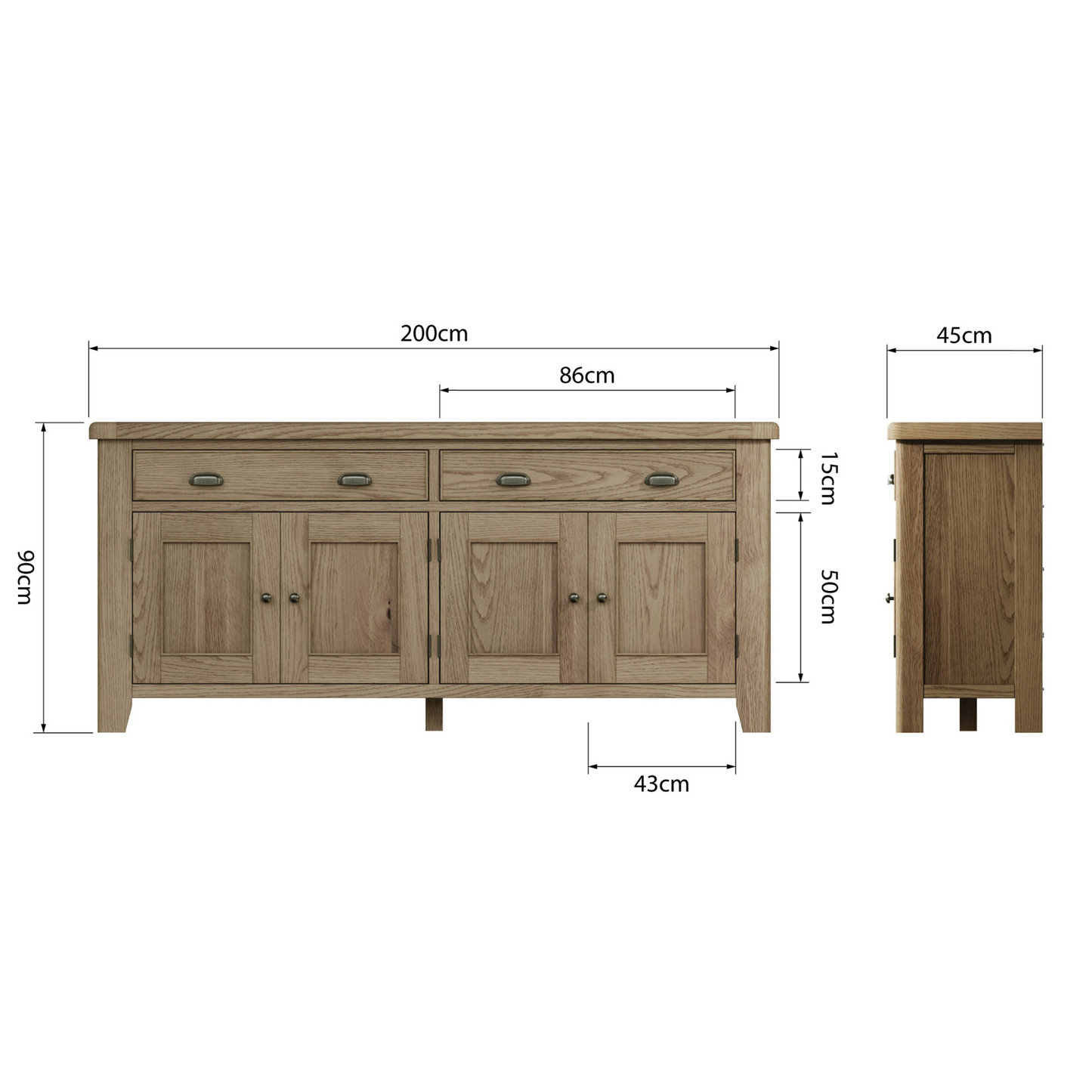 Horner 4 Door Sideboard