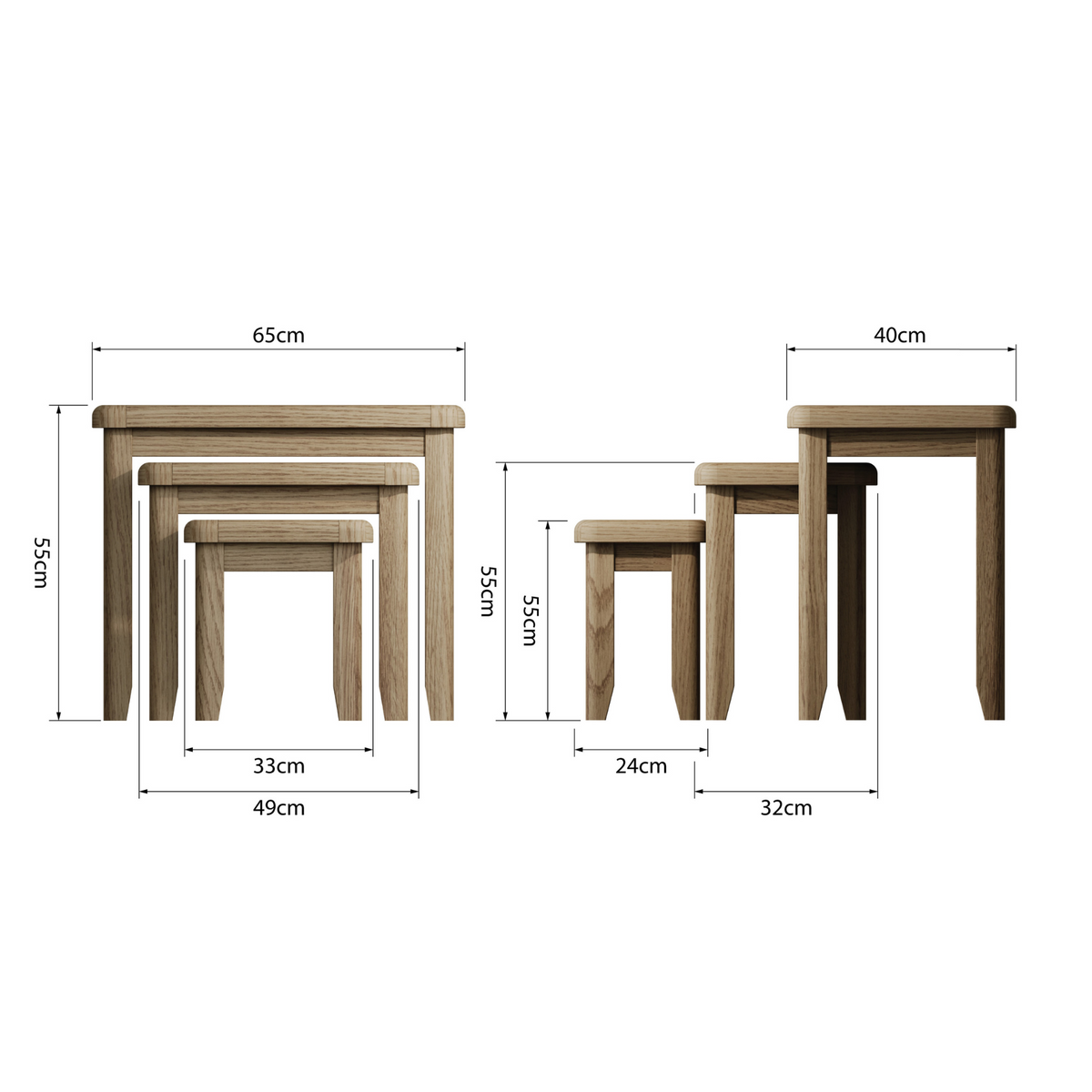 Horner Nest of 3 Tables