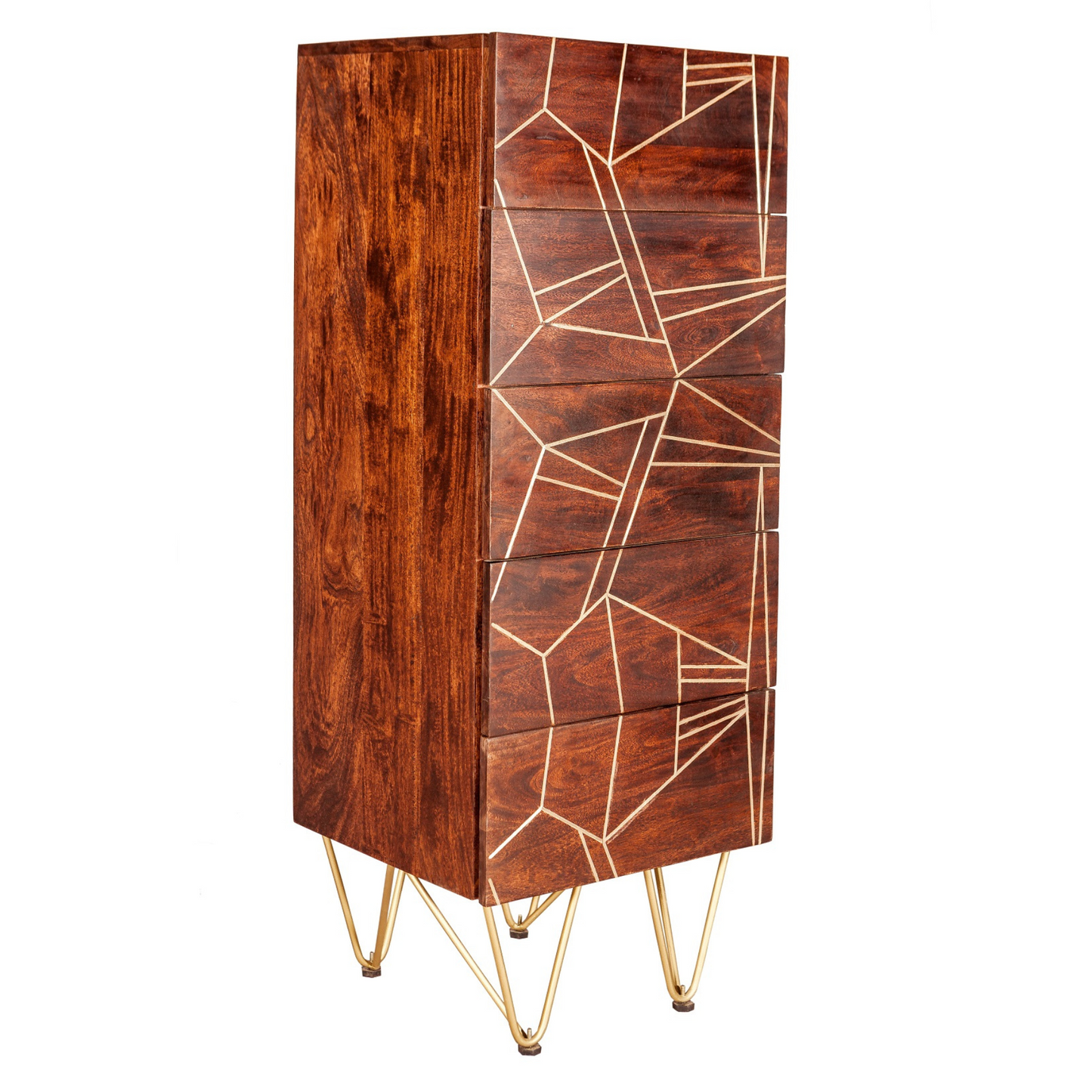 Abstract Tall Chest of Drawers