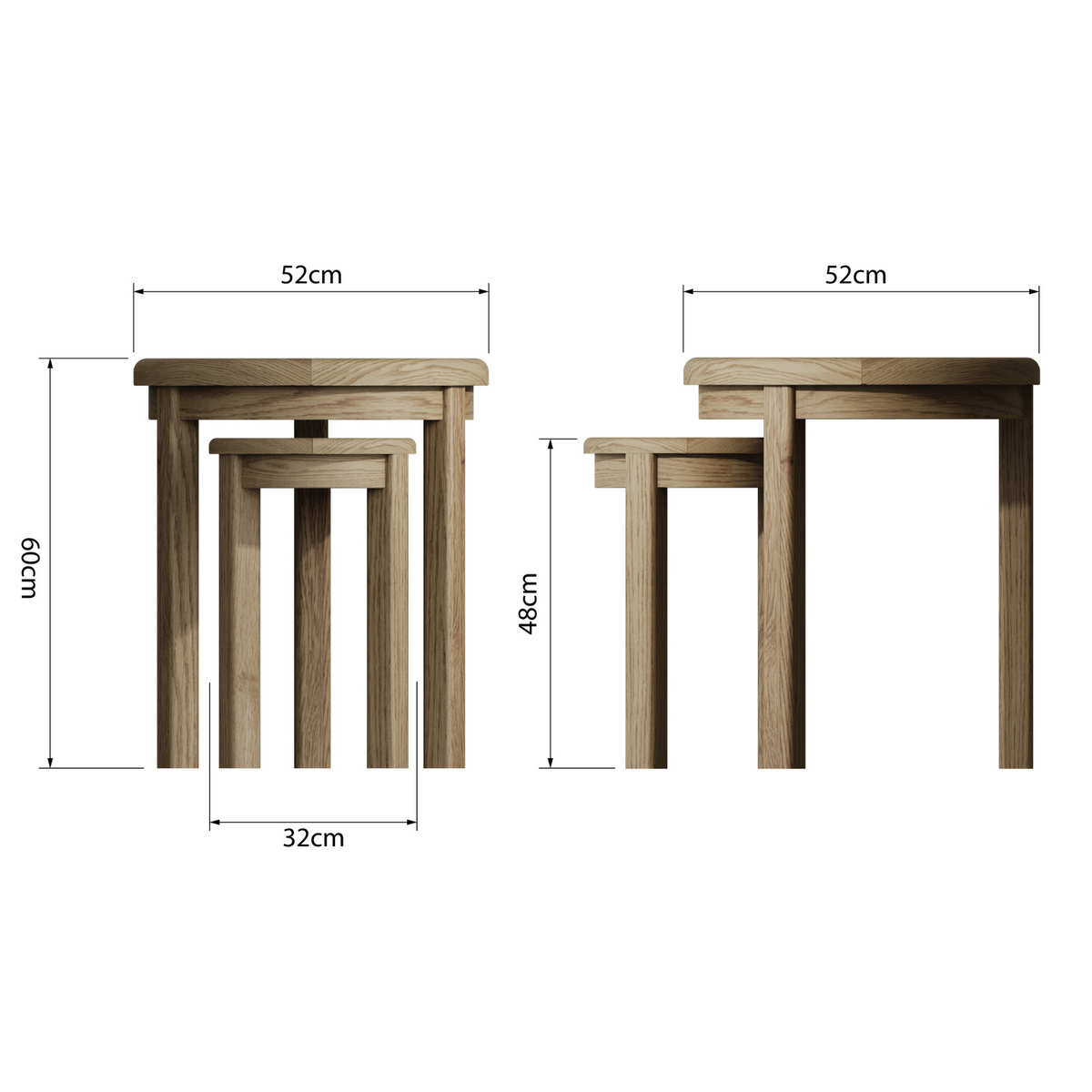 Horner Round Nest of 2 Tables