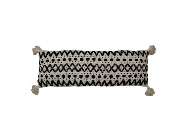 Black and Cream Tufted Cushion
