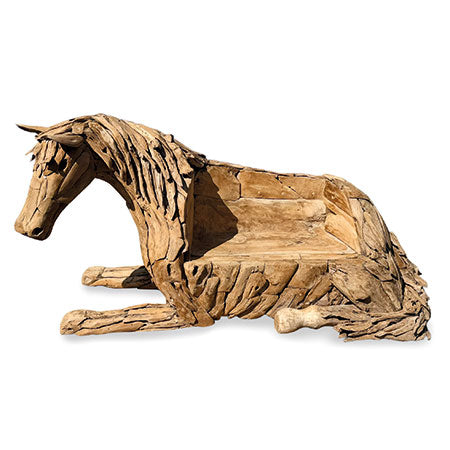 TEAK STALLION HORSE BENCH