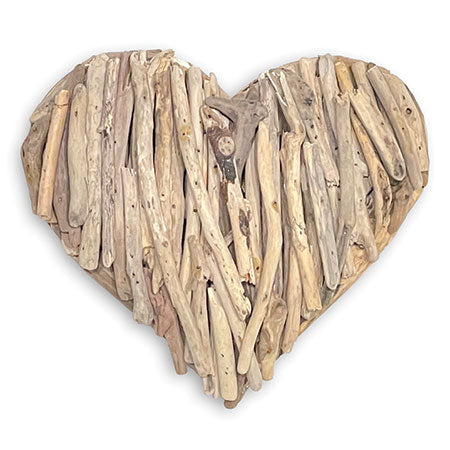 DRIFTWOOD WALL HEART 50x50cm