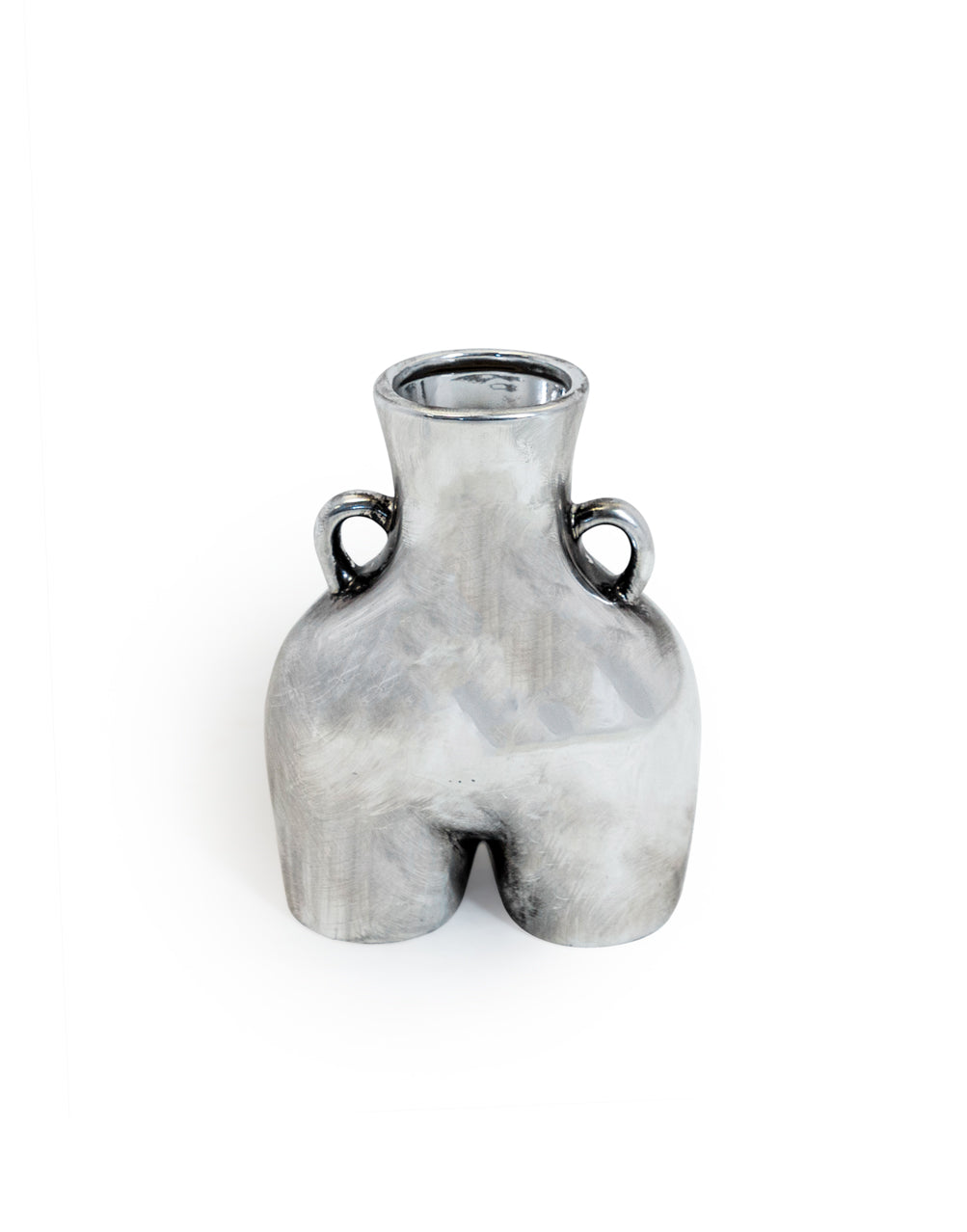 Antique Silver Medium "Love Handles" Booty Vase