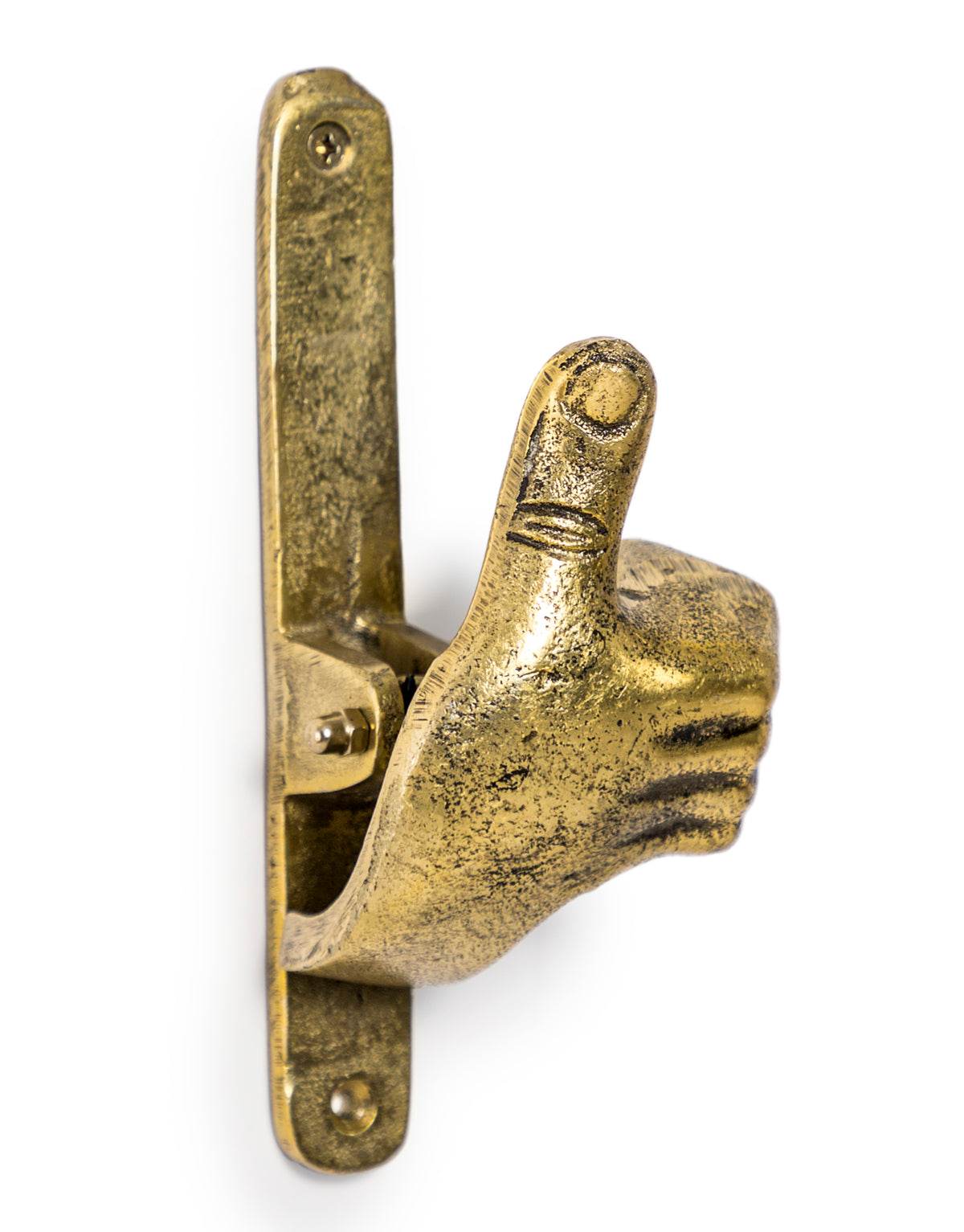 Antique Gold Thumbs Up Hand Door Knocker