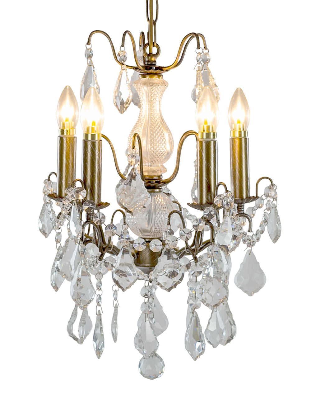 Gold 5 Branch French Chandelier