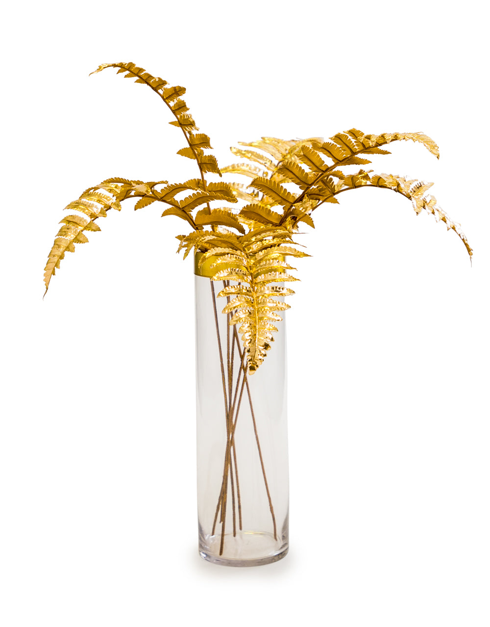 Metallic Gold Small Single Fern Leaf