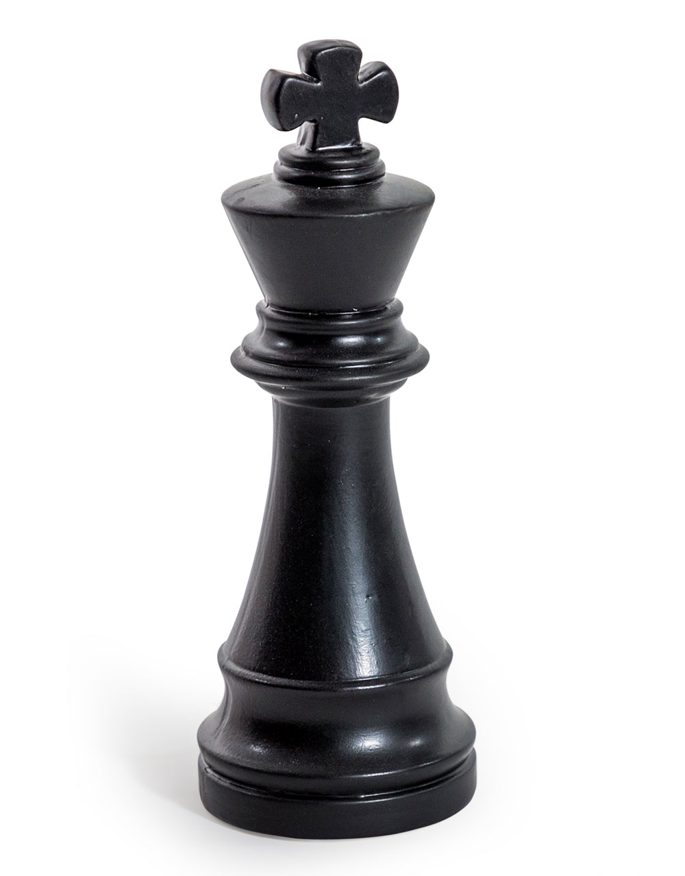 Matt Black Large Ceramic King Chess Piece Ornament