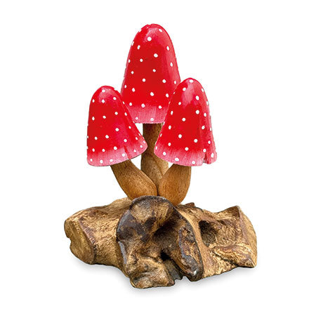 RED MOREL 3 MUSHROOMS 12 CM
