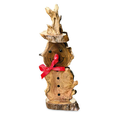 MINI LOG SNOWMAN 30CM