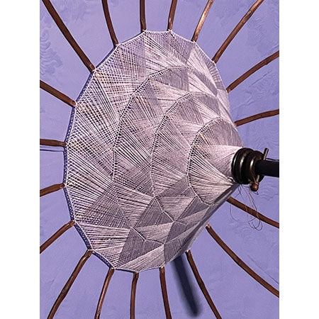BALI SUN PARASOL LILAC AND GOLD LARGE 2.5M (WITH POLE JOINT)