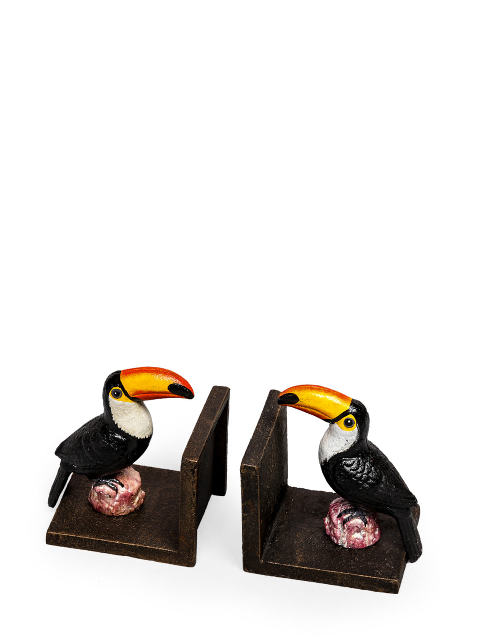 Cast Iron Antiqued Toucan Bookends