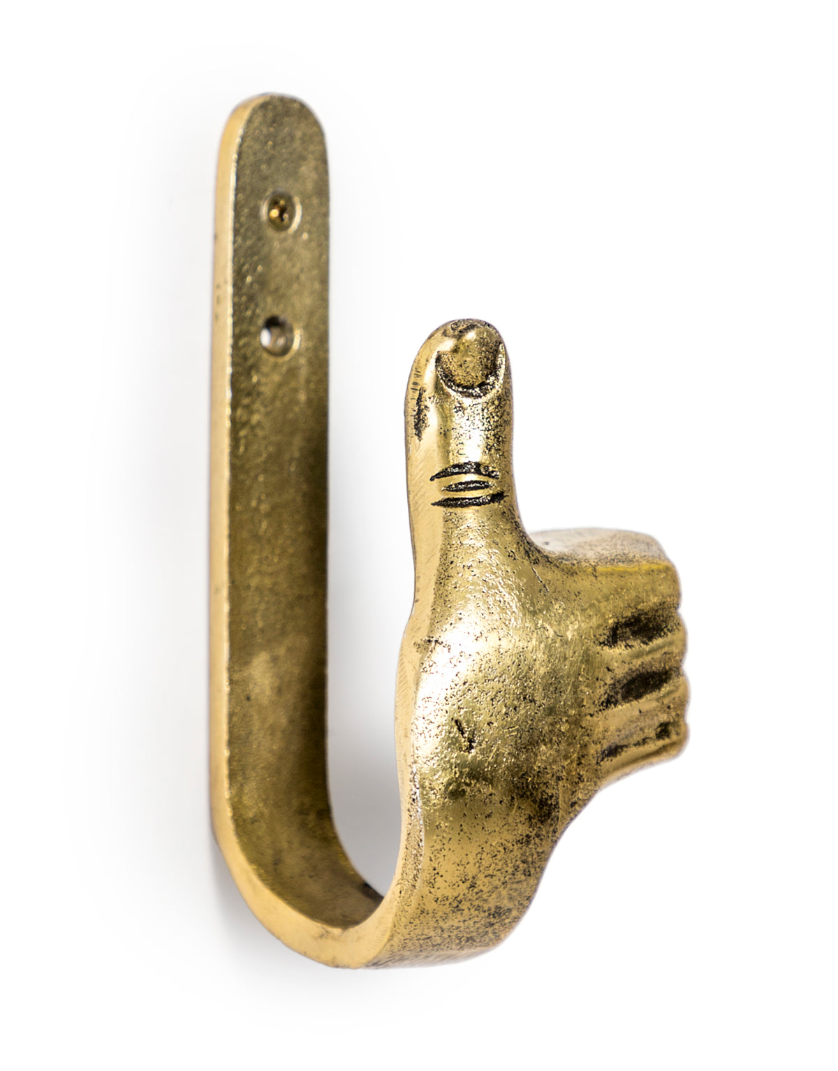 Antique Gold Thumbs Up Hand Coat Hook